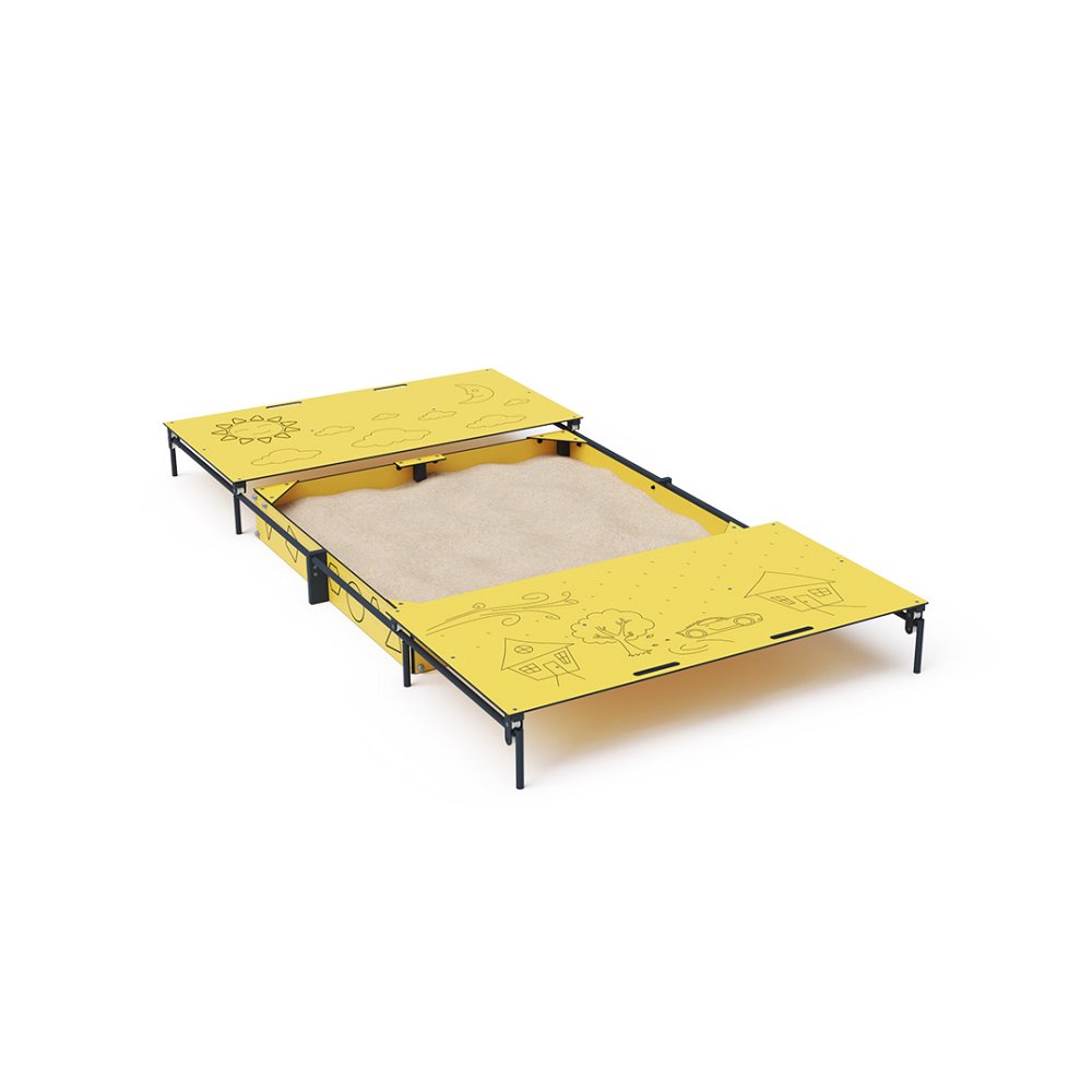 Edukatívne pieskovisko 2 × 2 m s krytom VVZ-PD011